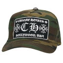 クロムハーツ Chrome Hearts　 TRUCKER CAP トラッカーキャップ CHパッチクロスボール付迷彩メッシュ帽子(グリーン×シルバー)【024042】【SJ02】【小物】【中古】bb82#rinkan*A