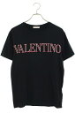 ヴァレンティノ VALENTINO　サイズ:S XV3MG11H85M ロゴプリントTシャツ(ブラック)【105042】【BS99】【メンズ】【中古】【準新入荷】bb297#rinkan*B