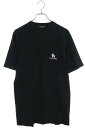 バレンシアガ BALENCIAGA　サイズ:1 22SS 681045 TLVN1 スポーティーBネック加工Tシャツ(ブラック)【224042】【OM10】【メンズ】【中古】【準新入荷】bb317#rinkan*B