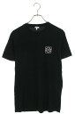 ロエベ LOEWE　サイズ:XS H526Y22X75 アナグラム刺繍Tシャツ(ブラック)【524042】【OM10】【メンズ】【中古】【準新入荷】bb344#rinkan*B