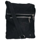 クロムハーツ Chrome Hearts　 JIPTOP ジップトップ ベイビーファット装飾デストロイレザーショルダーバッグ(ブラック×シルバー)【424042】【GZ11】【小物】【中古】bb376#rinkan*B