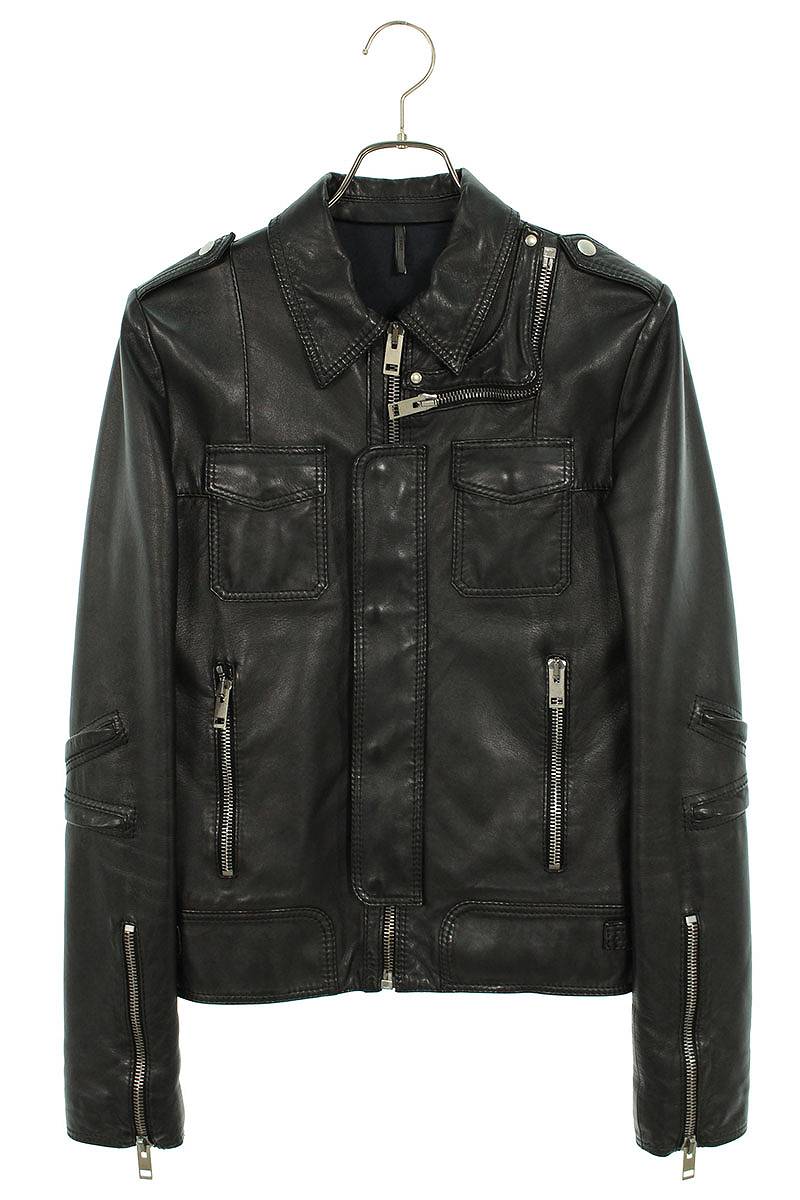 ディオールオム Dior HOMME　サイズ:44 06AW L ZIP 6HH5047001 Lジップ ムスキンジップアップレザージ..