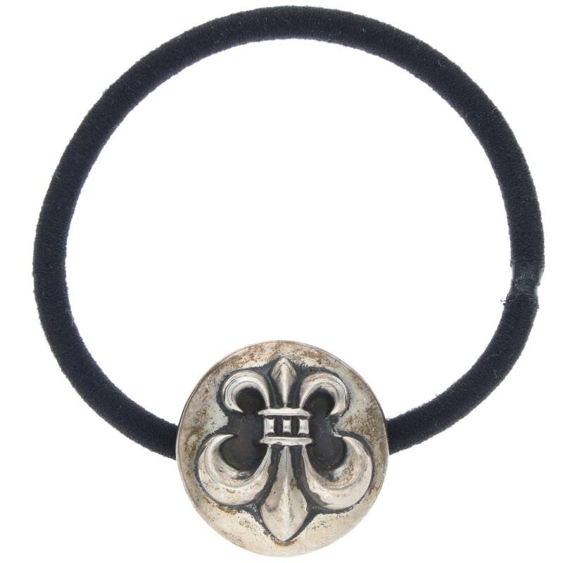 クロムハーツ Chrome Hearts　 HAIRBAND BSフレアボタンヘアゴム シルバーコンチョ(シルバー 総重量17.36g)【505042】【SJ02】【小物】【中古】bb412#rinkan*B