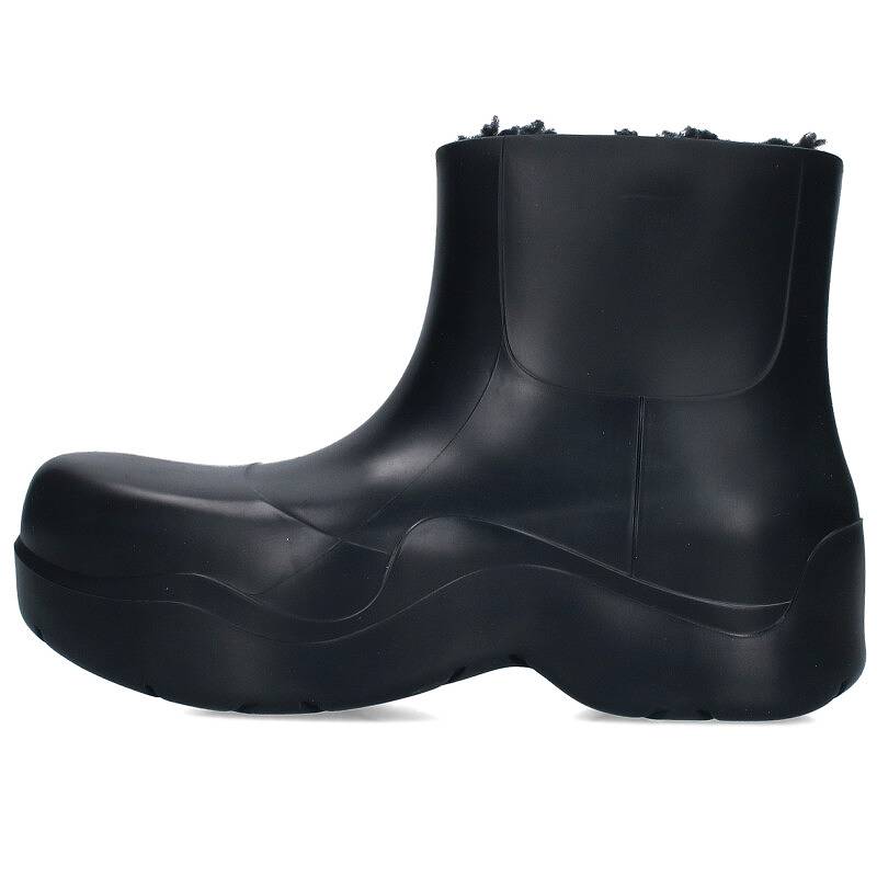 ボッテガヴェネタ BOTTEGA VENETA　サイズ:44 PUDDLE BOOTS パドルファーラバーレインブーツ(ブラック)【015042】【BS99】【メンズ】【小物】【中古】bb17#rinkan*A