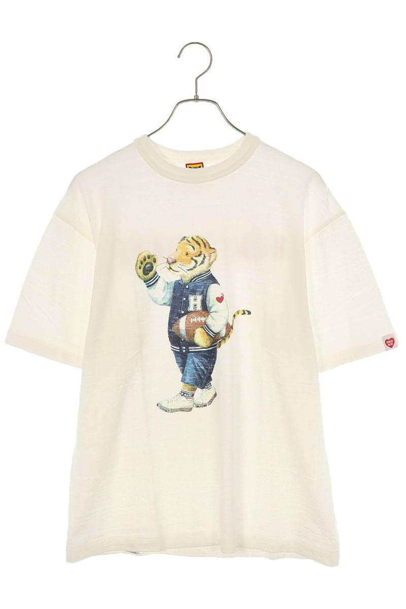ヒューマンメイド HUMAN MADE　サイズ:L HM26TE001 タイガープリントTシャツ(ホワイト)bb415#rinkan*S
