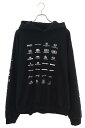 バレンシアガ BALENCIAGA　サイズ:S 726241 TNVQ8 アーカイブロゴプルオーバーパーカー(ブラック)bb132#rinkan*B