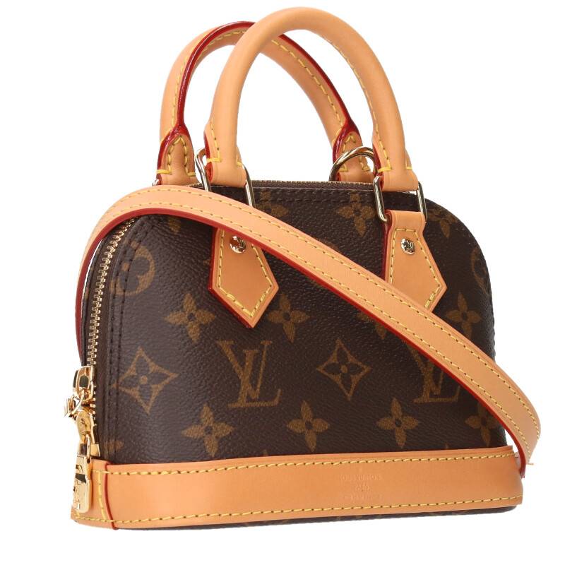 ルイヴィトン LOUISVUITTON M82717 ナノアルマ 2WAYモノグラムショルダーミニハンドバッグ(ブラウン)【505042】【OM10】【小物】【中古】bb344 rinkan A