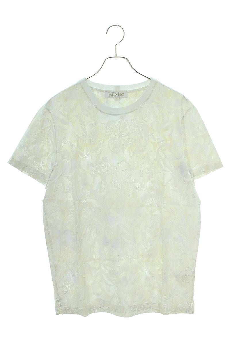 ヴァレンティノ VALENTINO　サイズ:M MV3MG00W475 バタフライ総柄Tシャツ(ホワイト)【705042】【BS99】【メンズ】【中古】【準新入荷】bb216#rinkan*B