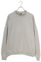 バレンシアガ BALENCIAGA サイズ:2 23AW 762718 TPVD9 ピアスクルーネックヴィンテージ加工スウェット(ライトグレー調)【505042...