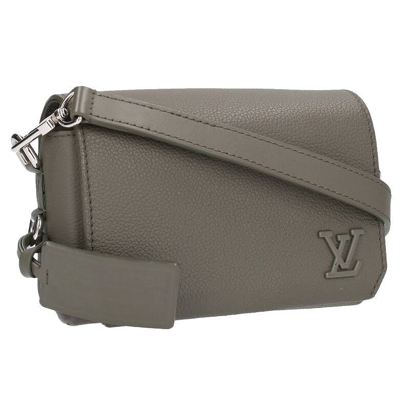 ルイヴィトン LOUISVUITTON　 M82086 ファストライン・ウェアラブル ウォレット LVアエログラムレザーショルダーバッグ(カーキ)【705042】【GZ11】【小物】【中古】bb376#rinkan*B