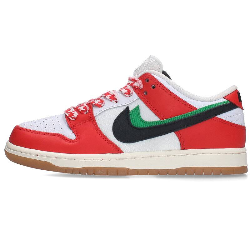 ナイキ NIKE　×FRAME SKATE サイズ:26.5cm DUNK LOW PRO HABIBI CT2550-600 ダンク ロー エスビー ハビビスニーカー(レッド×ホワイト×ブラック×グリーン)【015042】【SB01】【メンズ】【小物】【中古】bb18#rinkan*S