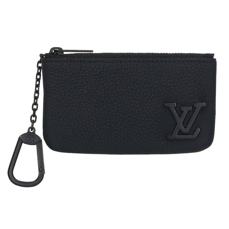 ルイヴィトン LOUISVUITTON　 M81031 ポシェット・クレ アエログラムレザーコインケース(ブラック)【315042】【NO05】【小物】【中古】bb205#rinkan*B