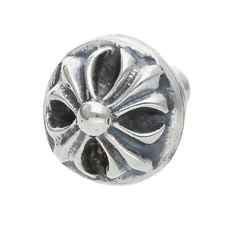 クロムハーツ Chrome Hearts　 STUD CRSBLL クロスボールスタッド シルバーピアス(シルバー 1.26g)【615042】【SS07】【小物】【中古】bb134#rinkan*B