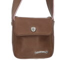 クロムハーツ Chrome Hearts HOT POT ホットポット CHボタンレザーショルダーバッグ(ブラウン×ピンク)【715042】【SJ02】【小物...