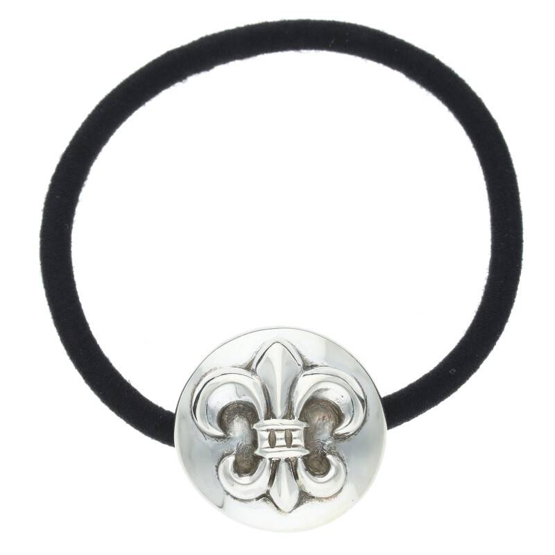 クロムハーツ Chrome Hearts　 HAIRBAND BSフレアボタンヘアゴム シルバーコンチョ(シルバー 総重量18.56g)【915042】【SS07】【小物】【中古】bb76#rinkan*B