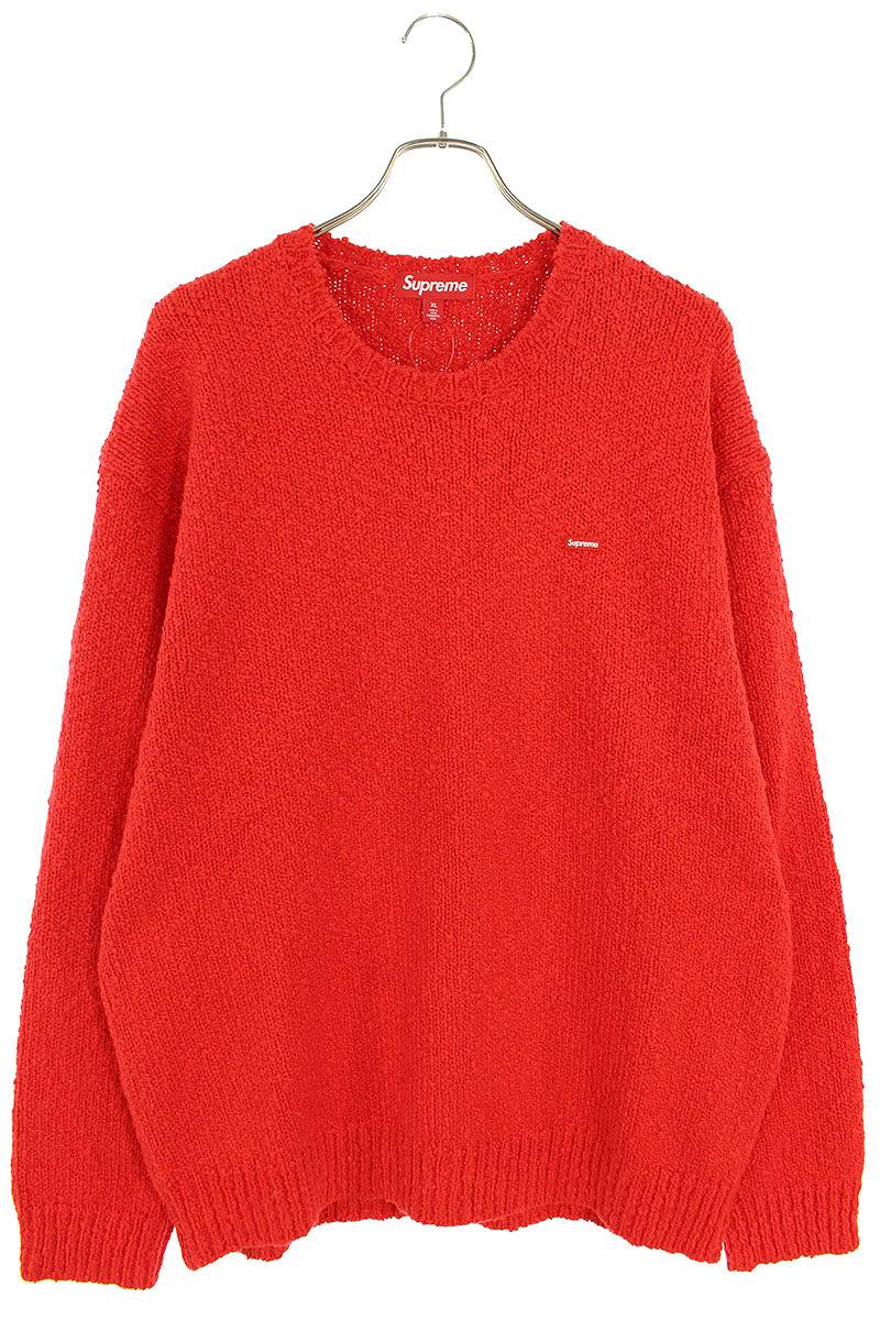 シュプリーム SUPREME　サイズ:XL 24SS Boucle Small Box Sweater ブークルスモールボックスロゴニット(レッド)【625042】【SB01】【メンズ】【中古】bb131#rinkan*S
