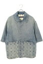 ルイヴィトン LOUISVUITTON サイズ:M 23AW RM232Q Y38 HOS46W デニムワークウェアデニム半袖シャツ(インディゴ)【516042...