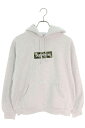 シュプリーム SUPREME サイズ:S 23AW Box Logo Hooded Sweatshirt ボックスロゴフーデッドスウェットシャツパーカー(グレー×グリーン)【219042】【NO05】【メンズ】【中古】bb187#rinkan*S(4)