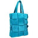 ボッテガヴェネタ BOTTEGA VENETA アルコ トート ムートンレザーイントレチャートトートバッグ(ブルー)【316042】【BS55】【小物】【中古...