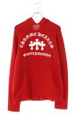 クロムハーツ Chrome Hearts サイズ:M SAILIN ON HD PLVR CHSMR クロスパッチ刺繍カシミアプルオーバーパーカー(レッド×ホワ...