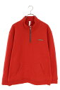 クロムハーツ Chrome Hearts サイズ:XL SAILIN ON 1 2 ZIP バック刺繍ハーフジップスウェット(レッド)【526042】【GZ11...