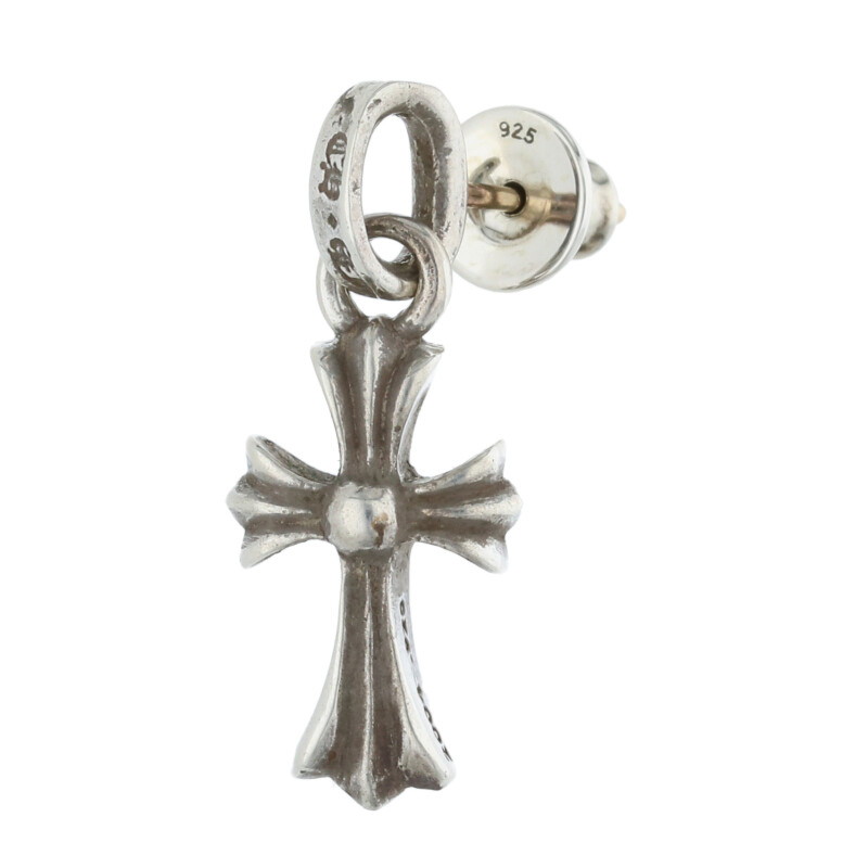 クロムハーツ Chrome Hearts　 BBY F PPRCHN ベイビーファットドロップ シルバーピアス(シルバー 2.53g)【107042】【GZ11】【小物】【中古】bb92#rinkan*B