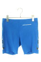 クロムハーツ Chrome Hearts サイズ:L PPO HALF SHORT MATTYBOYファイヤープリントショーツ(ブルー)【704052】【OM1...