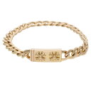 クロムハーツ Chrome Hearts 22K ID MINI CHX ミニID CHX ゴールドブレスレット(イエローゴールド 49.75g)【70704...