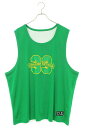 クロムハーツ Chrome Hearts サイズ:XL U BSKTBL JERSEY リバーシブルCHロゴプリントメッシュタンクトップ(グリーン×イエロー)【...