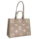 ルイヴィトン LOUISVUITTON サイズ:MM M45494 オンザゴーMM モノグラム・アンプラント 2WAYハンドバッグ(ベージュ)【217042】【...