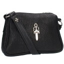 クロムハーツ Chrome Hearts CHICKEN NUGGET SM チキンナゲット ラージダガーノベルティレザーショルダーバッグ(ブラック×シルバー...