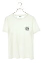 ロエベ LOEWE サイズ:S H6109230CR アナグラム刺繍Tシャツ(ホワイト)【624052】【FK04】【メンズ】【中古】bb344#rinkan*...