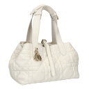 ディオール DIOR サイズ:S TOUJOURS トゥジュールスモールレザーハンドバッグ(ホワイト)【427042】【SS13】【小物】【中古】bb17#ri...