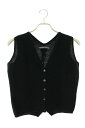 クロムハーツ Chrome Hearts サイズ:S バッククロスレザーパッチカシミアニットベスト(ブラック)【727042】【SJ02】【メンズ】【中古】bb...