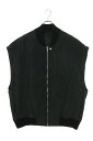 リックオウエンス Rick Owens サイズ:48 24SS RU01D3761FK 09 オーバーサイズジップジャンボフライトベスト(ブラック)【10804...