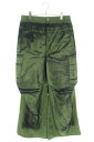 ジャンポールゴルチエ Jean Paul Gaultier サイズ:M 24AW 2430FPA134C539 4100 転写プリントナイロンワイドロングパンツ(グリーン×ブラック)【108042】【BS55】【レディース】【新古品】bb20#rinkan*N