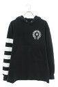クロムハーツ Chrome Hearts サイズ:M BELLA HD LNG ベラハディッド プルオーバーロングパーカー(ブラック×ホワイト)【608042】...