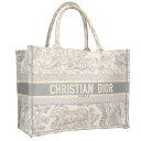 ディオール DIOR サイズ:M BOOK TOTE ブックトート トワルドゥジュイ総柄ジャガードトートバッグ(ホワイト調)【608042】【SS13】【小物】...