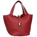 エルメス HERMES サイズ:MM ピコタンロックMMエクラ Y刻印 SV金具 トリヨンクレマンスハンドバッグ(レッド)【708042】【GZ11】【小物】【...