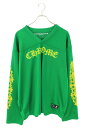 クロムハーツ Chrome Hearts サイズ:XL MESH WARM UP JERSEY CHプリントメッシュ長袖カットソー(グリーン)【618042】【...