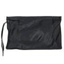 クロムハーツ Chrome Hearts FLAT MED PLANE ストラップ付レザークラッチバッグ(ブラック×シルバー)【618042】【OS06】【小...