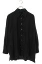 クロムハーツ Chrome Hearts サイズ:S MAHAL KITA クロスパッチクロスボタンオーバーサイズ長袖シャツ(ブラック)【428042】【SJ0...