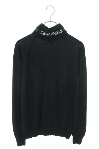 クロムハーツ Chrome Hearts サイズ:XS CHレザーパッチロゴカシミアタートルネックニット(ブラック)【728042】【SS07】【メンズ】【中古】bb17#rinkan*S クロムハーツ Chrome Hearts サイズ:XS CHレザーパッチロゴカシミアタートルネックニット(ブラック)【728042】【SS07】【メンズ】【中古】bb17#rinkan*S
