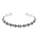 クロムハーツ Chrome Hearts BANGLE CROSS クロスバンド シルバーブレスレット(シルバー 33.07g)【109042】【SJ02】【...