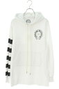 クロムハーツ Chrome Hearts サイズ:S BELLA HD ZIP ベラハディッド ロングパーカー(ホワイト×ブラック)【309042】【GZ11】...