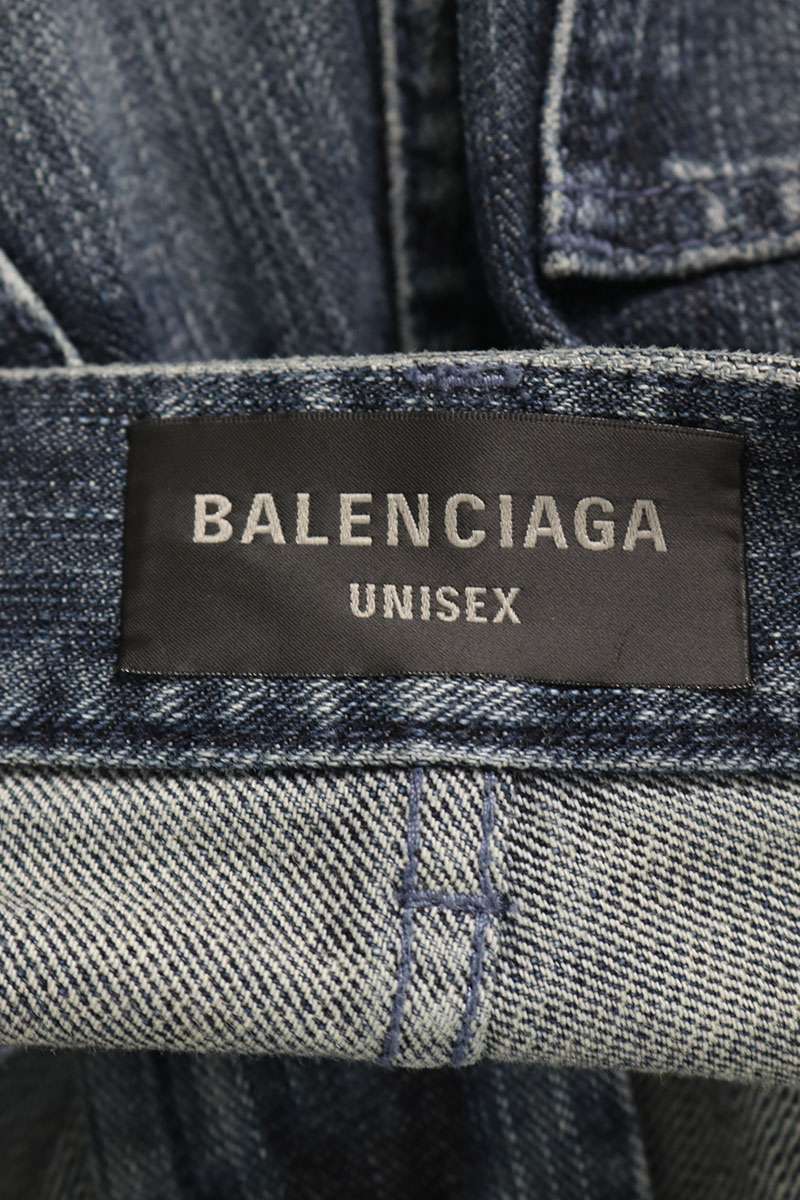 バレンシアガ BALENCIAGA　サイズ:M 767983 TNW65 ダブルサイドデニムパンツ(インディゴ)【719042】【BS55】【メンズ】【レディース】【中古】bb33#rinkan*A