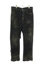 バレンシアガ BALENCIAGA サイズ:M 745248 TBP47 スーパーデストロイバギーデニムパンツ(ブラック)【119042】【SS13】【メンズ】...