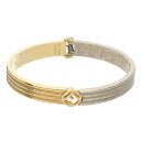 フェンディ FENDI サイズ:M 8AG793A44F フェンディ Fロゴバングル(シルバー×ゴールド 27.65g)【312142】【BS99】【小物】【中...