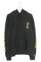 クロムハーツ Chrome Hearts サイズ:L SWTSHRT PLVR オンライン限定ヴァーティカルロゴグリッタープリントパーカー(ブラック×ゴールド)...