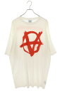 ヴェトモン VETEMENTS サイズ:L 21SS UE51TR640W アナーキーゴシックロゴプリントTシャツ(ホワイト×レッド)【200142】【OM10...